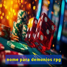 nome para demonios rpg